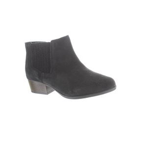 Clarks Womens Black Suede Chelsea Boots Size 7 Wide (C,D, W)